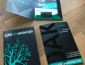 Pochettes & flyers publicitaires - OAK-Webdesign