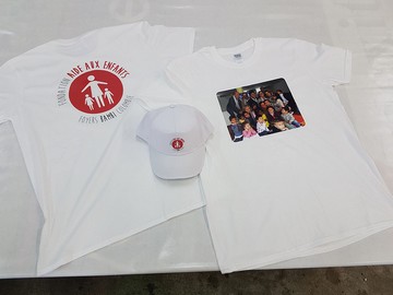 Tee-shirt et casquette personnalisé pour la fondation aide aux enfants