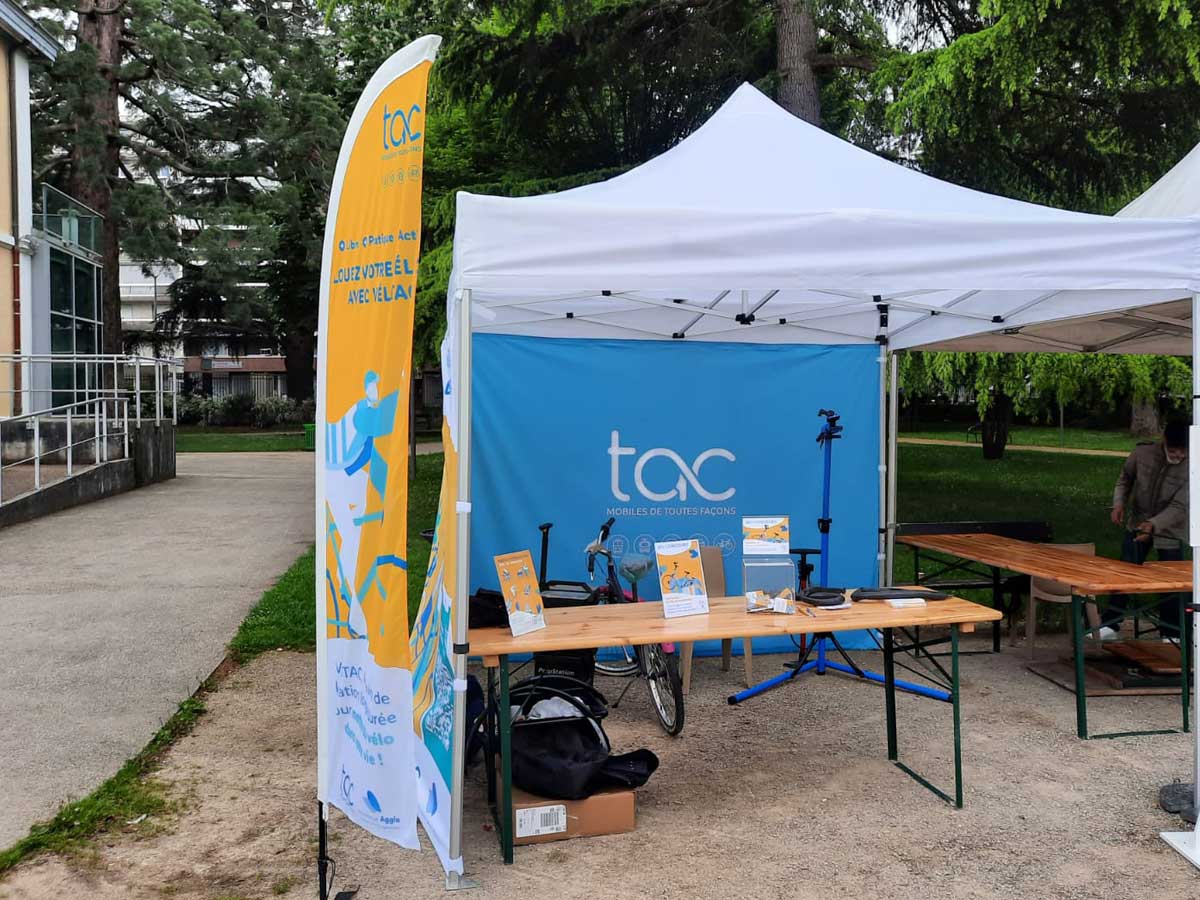 Bâche décorative pour tonnelle - TP2A d’Annemasse