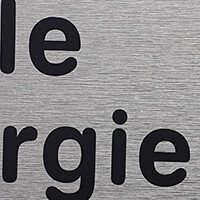 Panneau Dibond avec découpe laser & décor adhésif - Clinic-alpha.com